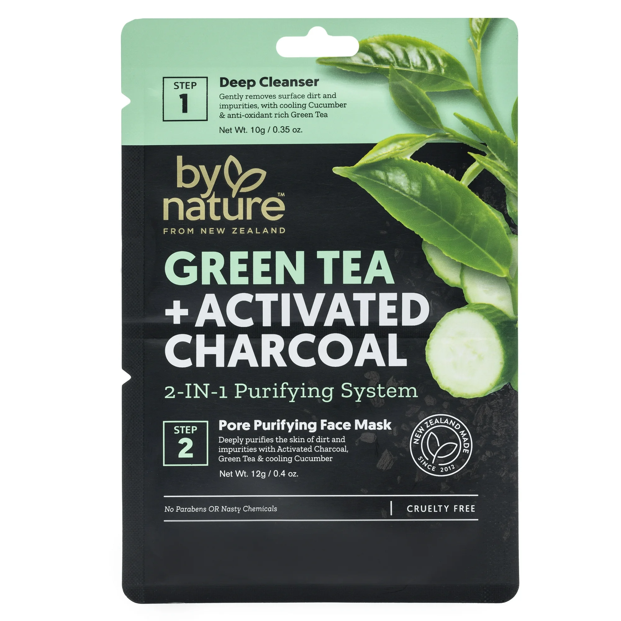 By Nature Green Tea 2pc Mask