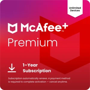 McAfee®+ Premium Individual Antivirus and Internet Security Software for Unlimited Devices