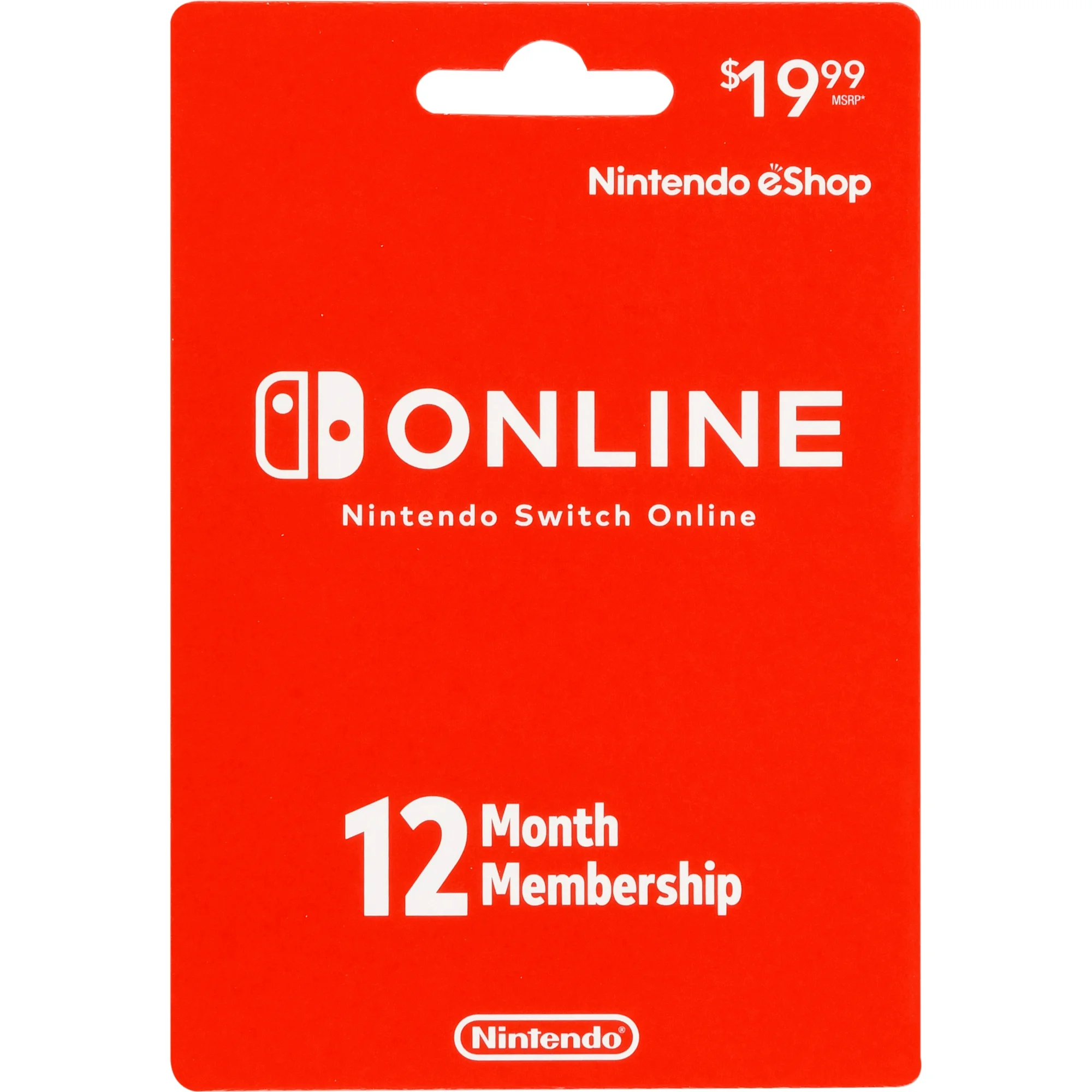 Nintendo Switch Online 12 Month Individual Membership Gift Card