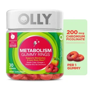 OLLY Metabolism Gummy Rings, Apple Cider Vinegar, Chromium